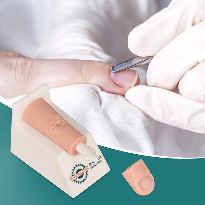 Ingrown Nail Trainer Kit with Base, Ingrown Nail Simulator for Medical Education, Wound Care Training Model