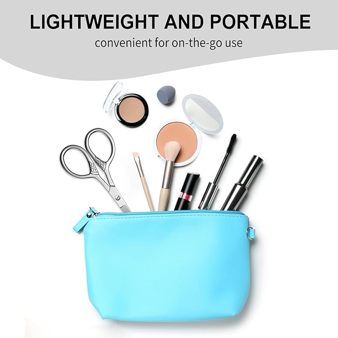 Professional Nose Hair Scissors 3.5"，Stainless Steel Precision Trimmer for Eyebrows, Beard, Ear, Mustache | Anti-Slip Handle, Mini Grooming Tool for Men/Women -QUIUMES (Small scissors - Patterned)