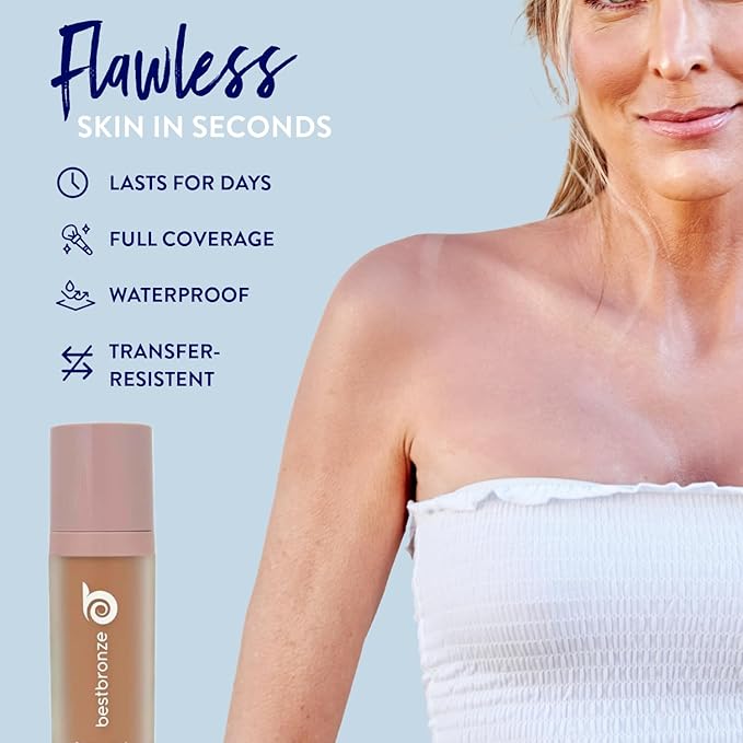 Best Bronze Bombshell Body Makeup - Tattoo Cover Up Makeup & Body Foundation Waterproof - Tattoo Concealer Waterproof for Scars, Varicose Veins Cover Up & Leg Foundation (NC45 Bronze)