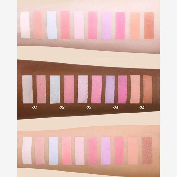 Flower Knows Butterfly Cloud Collar Rouge Box Highlighting & Blush Duo Powder,Blue+Pink Matte Finish Blush & Highlighter Palette,Buildable & Blendable Makeup Blush for cheeks(02 Seaborne Moon)