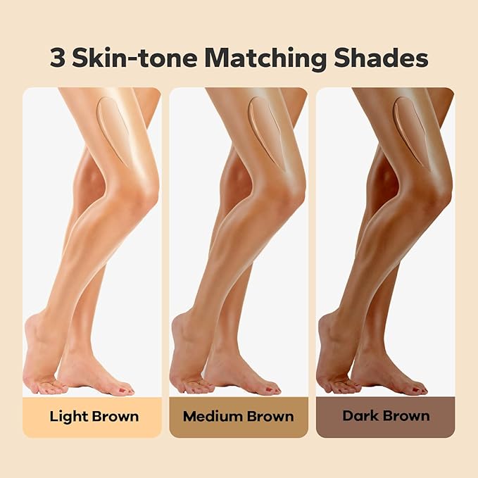 Kototo Tattoo Cover Up Makeup Waterproof (4.05 Fl Oz, Light Brown), Long Lasting Leg & Body Foundation, Leg Makeup Waterproof No Transfer, Body Coverage Perfector for Tattoo, Scar & Skin Imperfections