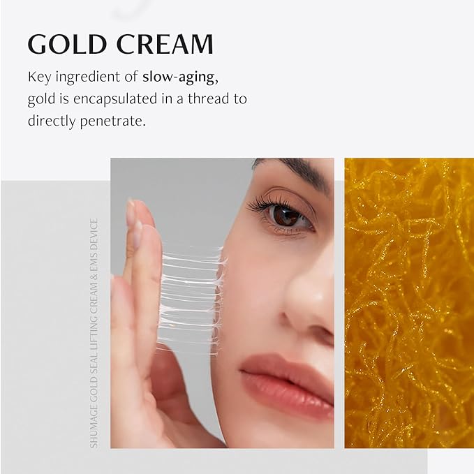 MEDITHERAPY Shumage Gold Seal Lifting Cream - Moisturizer Face Lift Cream, Hydrating & Tightening for Sagging Cheeks - Korean Face Moisturizer for All Skin Types - Radiant Glow Skin - 1.69 Fl. Oz