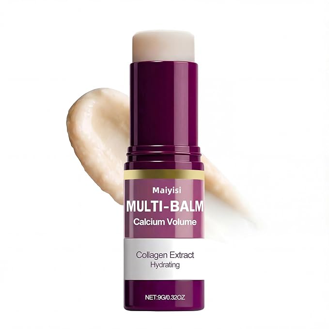 Calcium Volume Multi Balm Stick - Anti-Wrinkle & Hydrating Collagen Treatment for Face, Eyes,Lips & Neck, Firming,Smoothing & Nourishing Balm(B1)