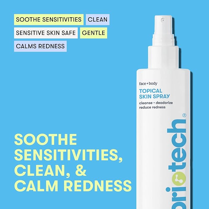 BRIOTECH Topical Skin Spray, Hypochlorous Acid Spray for Sensitive Skin, HOCl Facial Mist, Full Body Support Against Irritation, Calm Redness, Soothe Foot & Scalp, 8.5 oz (2 Pack)