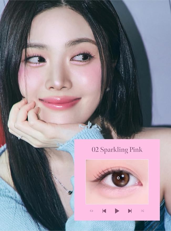 Idol AEGYO-SAL Maker 02 Sparkling Pink, 2-in-1 Under-Eye Highlighter and Contour Liner for Bright, Voluminous Eyes, Long-Lasting, Smudge-Proof Shimmer Stick with Natural Glow, Korean Beauty