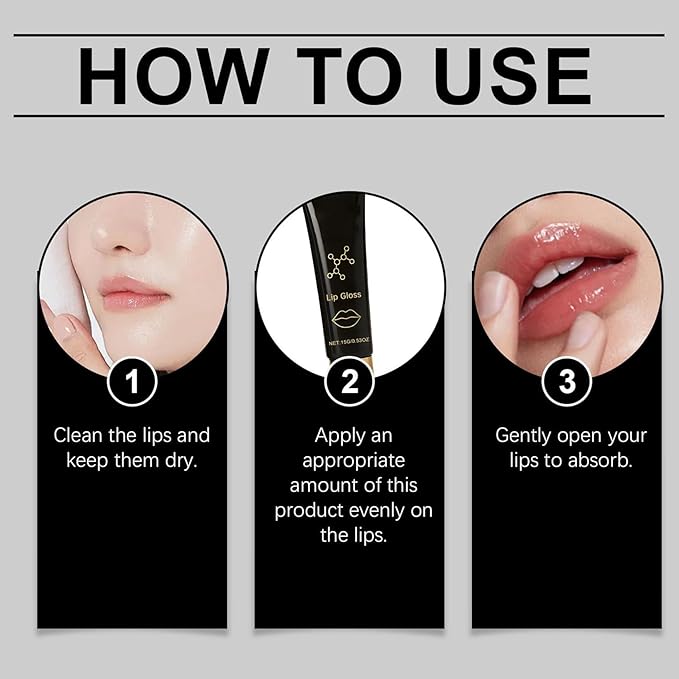 Herbionyx Luxury Lip Gloss,Herbionyx Lip Booster Serum,Hydrating And Nourishing Lip Oils (3PCS)