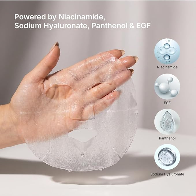 MYOLIFT Cell Renewal Peptide Mask(EGF)– 100%Vegan, Bio-Cellulose FaceMask for CellRenewal, Skin Firming, Hydrating & Brightening-with Niacinamide, Hyaluronic Acid& EGF|Korean Skincare Sheet Mask–Pack5