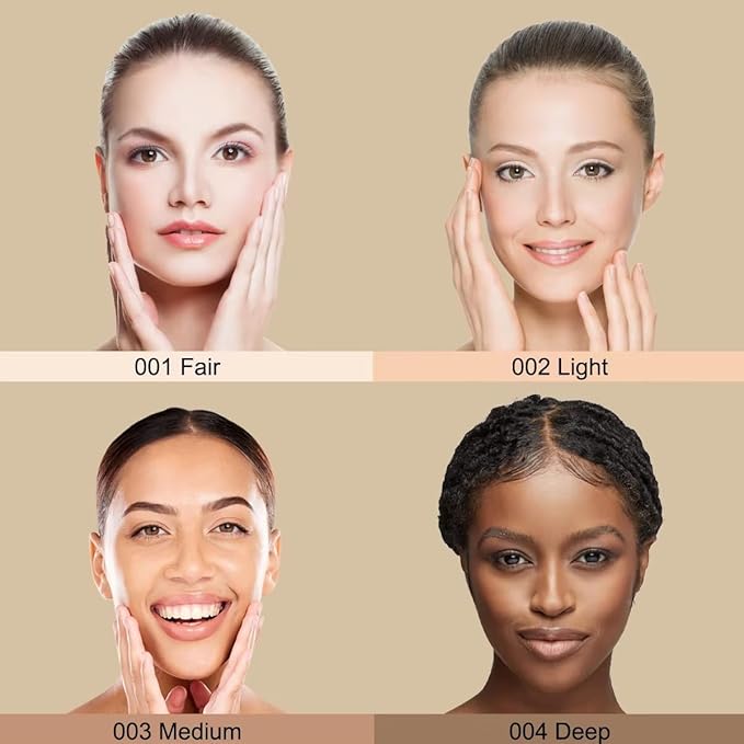 Baked Blush Highlight Bronze Powder 3-in-1 Contour Palette Sculpt Satin Silky Smooth Makeup Palettes Powder (003-Medium)