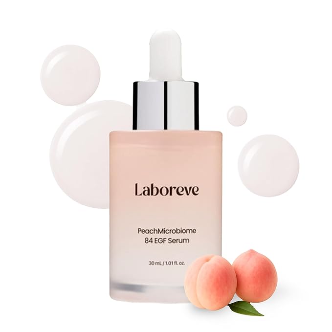 PeachMicrobiome 84 EGF Serum | Peach Growth Factor Anti-Aging Serum | Niacinamide, Multi-Layer Hyaluronic Acids, Collagen | Boost Firmness & Vitality, Long-Lasting Moisture | Korean Skin Care