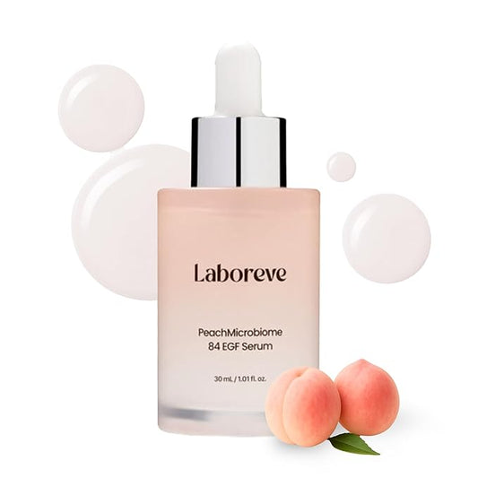 PeachMicrobiome 84 EGF Serum | Peach Growth Factor Anti-Aging Serum | Niacinamide, Multi-Layer Hyaluronic Acids, Collagen | Boost Firmness & Vitality, Long-Lasting Moisture | Korean Skin Care