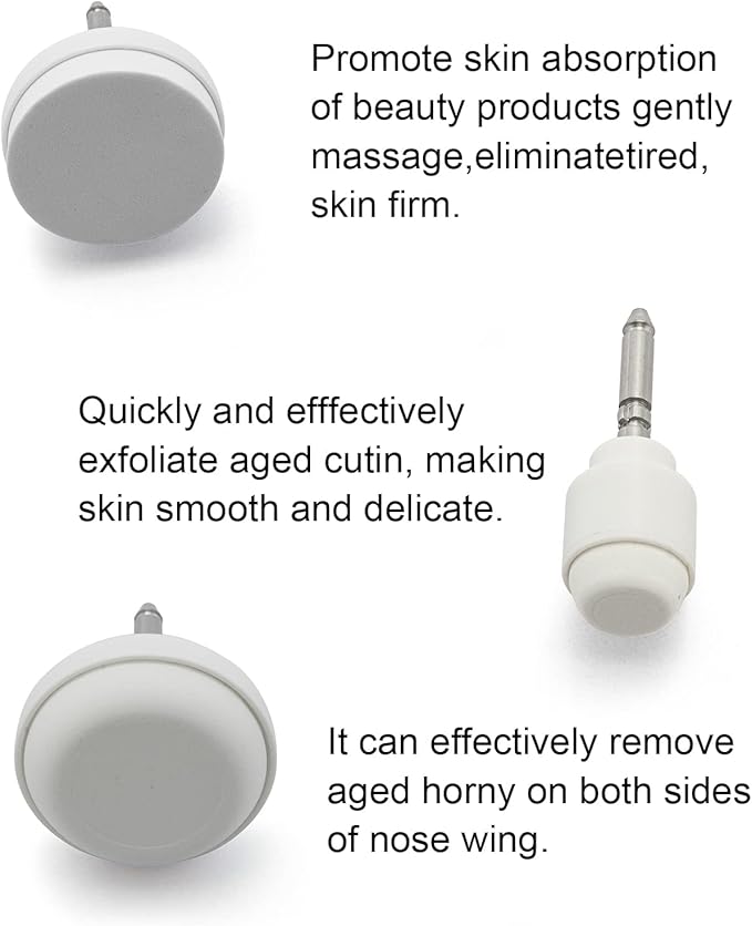 Elitzia 5-Piece Skin Care Brush Set for Electric Facial Cleansing Brush Pore Cleaning Exfoliating & Massage Attachments Wool Foam Rub Stone Facial Brush Gentle for All Skin Types