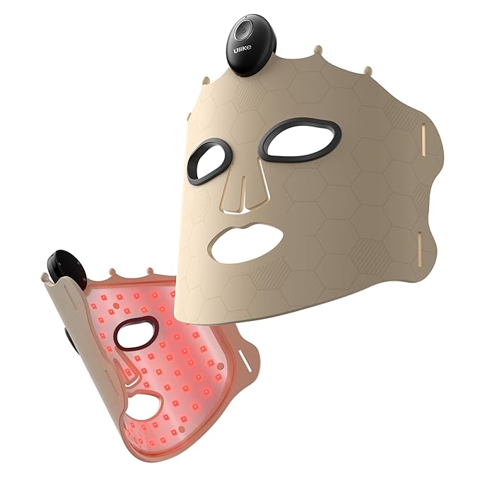 Ulike ReGlow Lite LED Mask With 3 Modes for Anti-Acne & Anti-Aging, Powerful LED Beads With Red, Blue and Mixed Light, 3D Facial Comfort Fit, Red Light Therapy Skin Care At Home