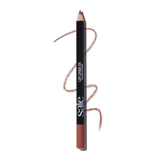 Saie Lip Liner 101 - Lip Pencil Made with a Creamy, Soft Matte Formula for a Naturally Framed or Fully Filled Look - Supercharged with Shea Butter & Jojoba Oil - Flirt (.05 oz)