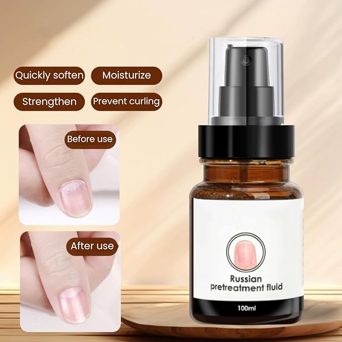 Nail & Cuticle Softener Spray - 100ml Fast-Acting Russian Pre-Treatment Liquid, Nail Polish Pre-Liquid, Softens Thick Toenails & Dead Skin, Hydrating Hyaluronic Acid Formula