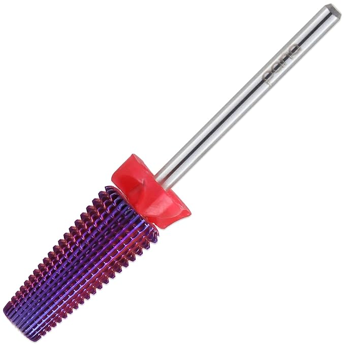 PANA 3/32" Shank 5-in-1 Nail Carbide Bit - (Triple Coarse - Fine Grit, Purple) - Two Way Rotate use for Both Left and Right Handed Fast Remove Acrylic or Hard Gel