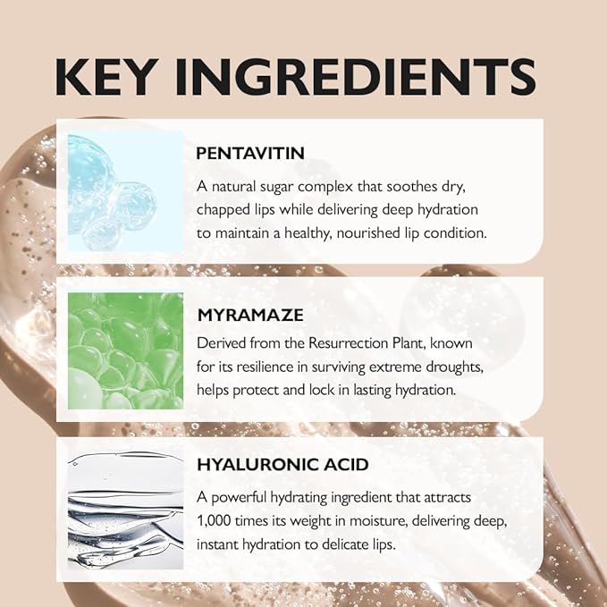 Genabelle PDRN Glazed Lip Treatment – Hydrating & Plumping Lip Balm with PDRN & Peptides for Soft, Glossy Lips – Intensive Lip Repair & Moisture Lock- 0.33 fl oz