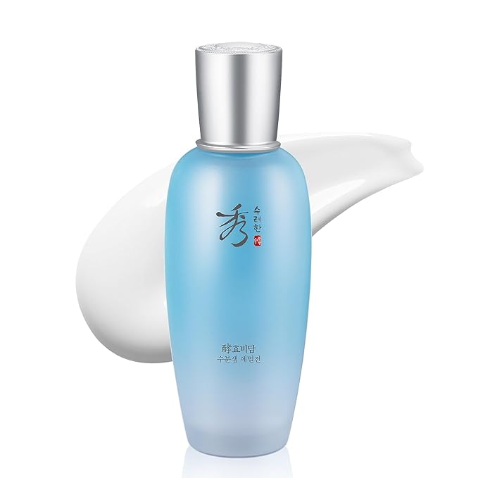 Sooryehan Hyobidam Water-Spring Emulsion (130ml/4.4fl oz) - Lightweight Moisturizer for Elasticity, Hydrating Lotion. Premium Korean Skin Care. Fermented Ginseng, Hyaluronic Acid,