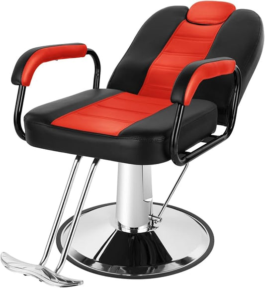 Artist hand Salon Chair for Hair Stylist Reclining Barber Chair Heavy Duty Hydraulic Hairdresser Chair Spa Furniture Shampoo Extra Wider Seat Beauty Hair Salon Equipment