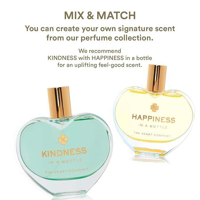 THE HEART COMPANY KINDNESS in a bottle | Fresh Perfume for women | Vegan Women's Eau de Parfum | Unisex Fragrance 75ml - 2.5 fl oz.