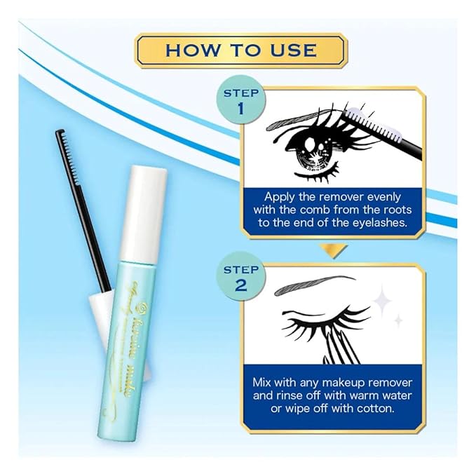 HEROINE MAKE by KISSME Mascara Remover for Waterproof Mascara, Fast-Acting Remover for Waterproof Eye Makeup, Lash-Conditioning & Gentle Non-Irritating Formula for Sensitive Eyelids from Japan 3 EA