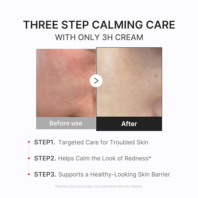 medicube 3H Daily Relief Cream | Daily Soothing Moisturizer for All Skin Types | Lightweight Comforting Cream Ideal For Use After Spot Care | Guaiazulene, Centella, Ceramide for Balance and Hydration