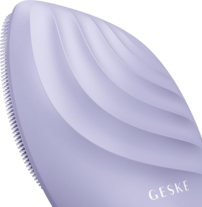 GESKE SmartAppGuided™ Sonic Facial Brush 5 in 1 | Vibrating Electric Facial Cleansing Brush | Soft Silicone Brush | Professional Facial Cleanser | Skin Cleanser & Exfoliator | Face Massager