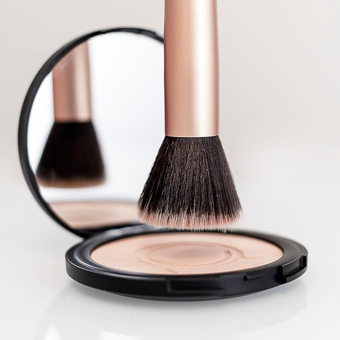 ioly's Beauty pressed powder foundation Compact with powder puff 0.49 OZ Makup fit me powder foundation Makeup full coverage foundation texture powder for men and woman