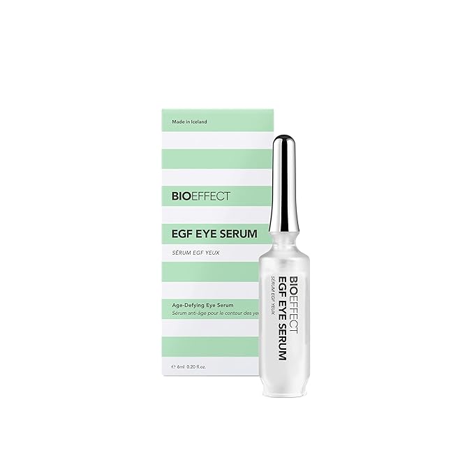 BIOEFFECT EGF Eye Serum with De-Puffer Rollerball, Anti-Aging, Moisturizing Contour Gel To Visibly Reduce Wrinkles, Puffiness, Fine Lines with Barley Growth-Factor Protein
