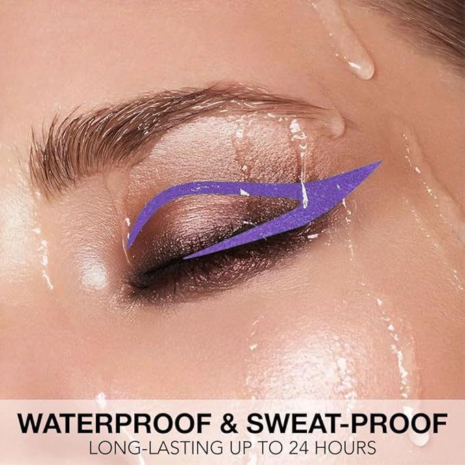 Purple Matte Gel Eyeliner Pencil, Multi-Use Waterline Eyeliner with Sharpener, Sharpenable Eye Liner Waterproof Smudge Proof, High Pigmented Eye Makeup Liners, Vegan & Cruelty-Free 10