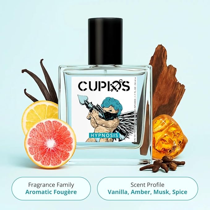 Cupids Original Hypnosis 2.0 Eau de Parfum Pheromone Cologne for Men – Long-Lasting Fresh Fragrance, 50ml