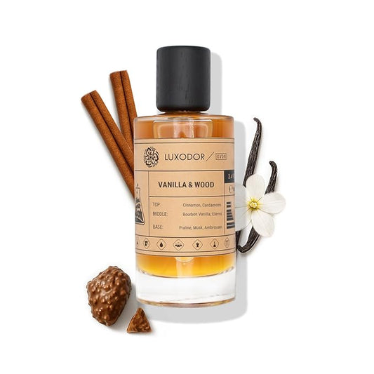 Vanilla & Wood Perfume for Men, Inspired by Althair, 2-Piece Combo of 100 ml Fragrance Spray Bottle and 10 ml Alcohol-Free Roll-On Perfume Oil, Vegan, Paraben-Free