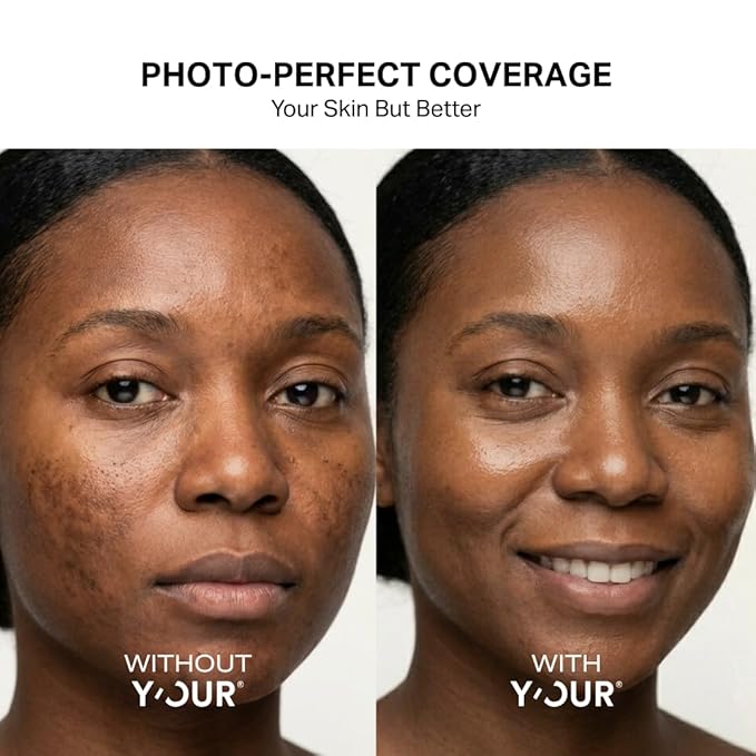 Y’OUR Tinted Moisturizer: Hydrating & Anti-Aging SPF 30 with Dewy Finish; Sheer to Medium Buildable Coverage; Oil-Free for Dry, Oily & Combo Skin; 1.35 fl. oz, Made in USA (Deep)