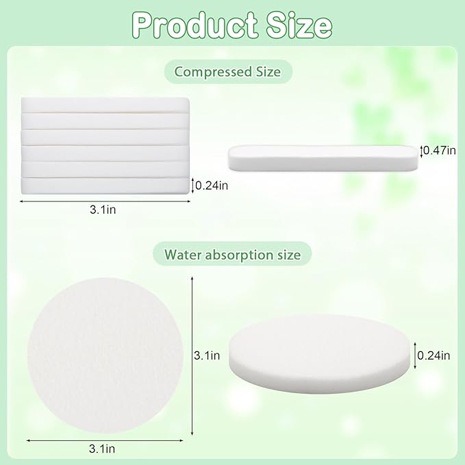 84 Pcs Facial Sponge Compressed, Luxiv Face Cleansing Sponge for Estheticians Compressed Makeup Sponge Round Wash Face Sponges for Women Compress Exfoliating Removal Sponge (White)