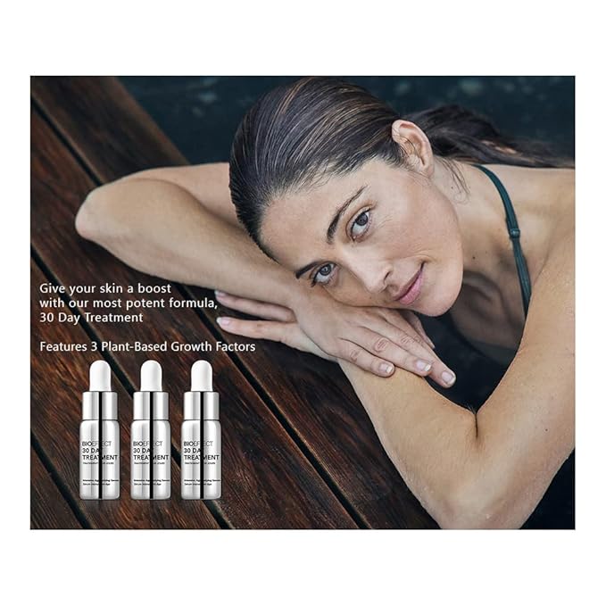BIOEFFECT 30 Day Anti-Aging Treatment for Face and Neck With 3 Plant Based EGF Growth Factors & Hyaluronic Acid, Hydrating, Wrinkle-Fighting Firming Facial Serum