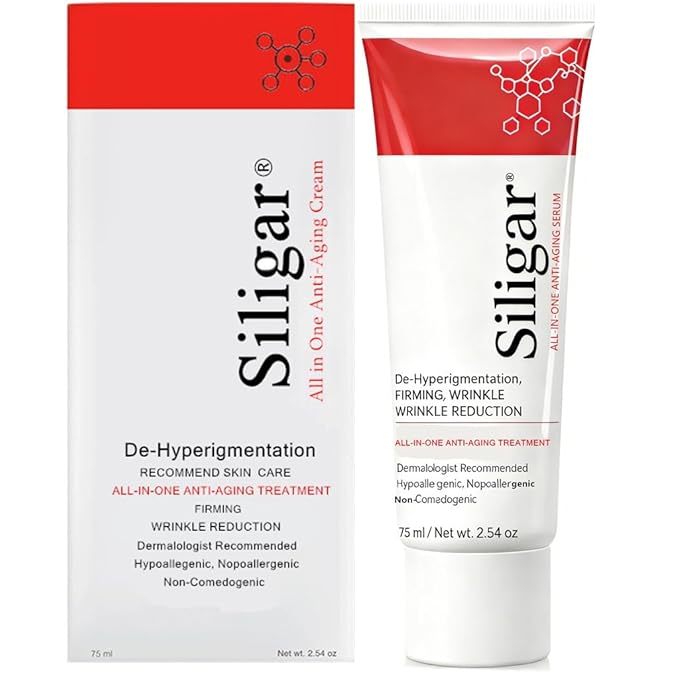 All In One Anti-Aging Cream – Reduces Wrinkles, Fine Lines, Dark Circles & Sun Damage – Retinol, Vitamin C, DMAE & Hyaluronic Acid – Fragrance-Free, for Men and Women life All Skin Types 75ml/2.54oz