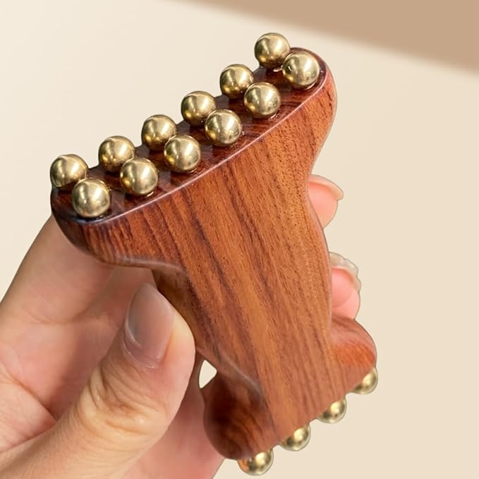 Sandalwood Facial Meridian Brush Facial Lifting Device Tool Wrinkle & Anti-Aging Face Massager & Jawline Shaper for Skincare Routine Facial Massage & Skin Care Gift Gua Sha Tool