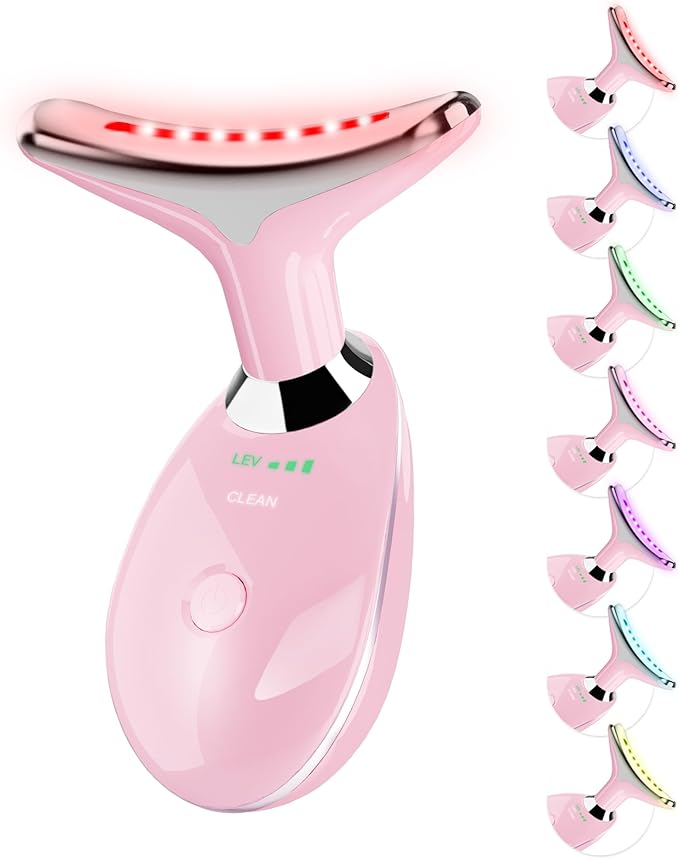 Facial Massager, Portable Face Neck Massager Wand for Skin Care(Light Pink)