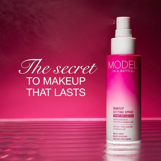 Model in a Bottle, Makeup Primer Original Setting Spray, Smooth, Matte Finish Finishing Spray, All Skin Types, 3.4 oz - 1 Pack