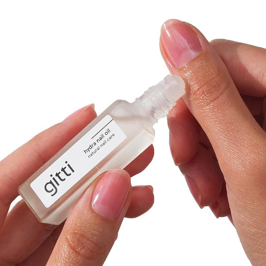 gitti Hydra Nail Oil I Natural Nail Care, Non-Toxic, 99.4% Natural Origin, 30-Free, Plant-based, Cruelty-Free, Nourish and Soothes Nails and Cuticles, Roll-on Applicator, 0.24 Fl Oz