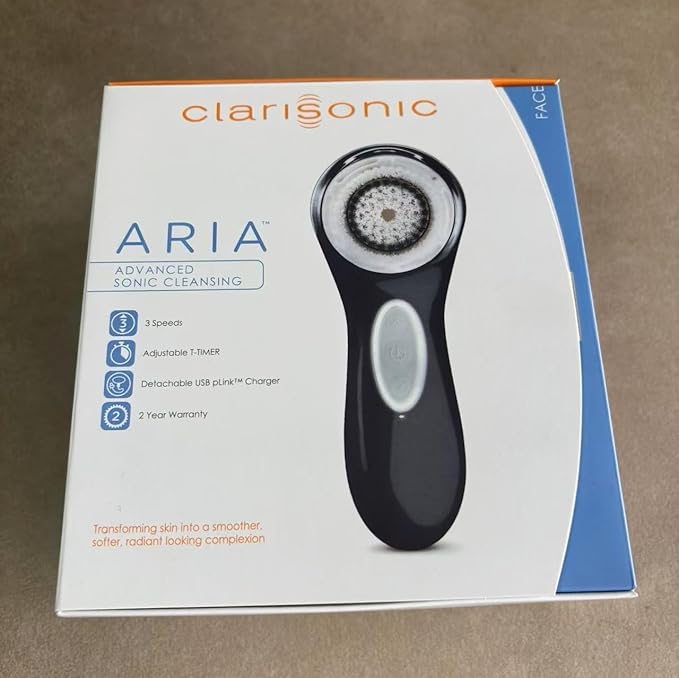 Clarisonic ARIA Sonic Facial Cleansing System, Electric Face Brush (Black)