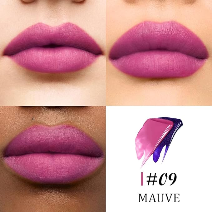 Kaely Mauve Lip Stain Peel Off Masque, Long Lasting Waterproof Smudge Proof Lip Tint, Non-Transfer Semi Permanent Lipliner Tattoo with Tweezer, Matte Finish, Vegan & Cruelty-Free, 09