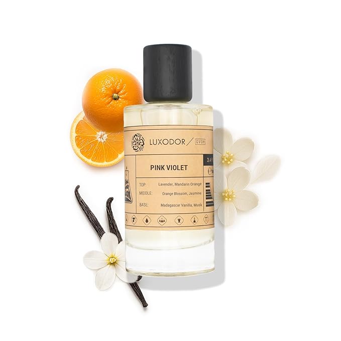 Pink Violet - pheromones perfumes for women cologne - dupes fragrances - Clean ingredients - Paraben Free Vegan - 3.4 fl. oz (100ml) with perfume oil 10 ml roll-on