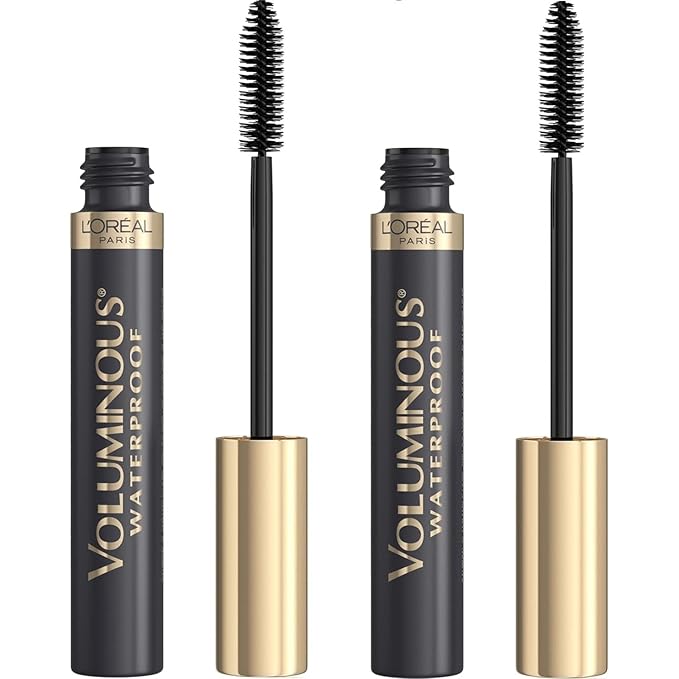 L’Oréal Paris Makeup Voluminous Original Waterproof Mascara, Black, 0.28 Fl Oz (Pack of 2)