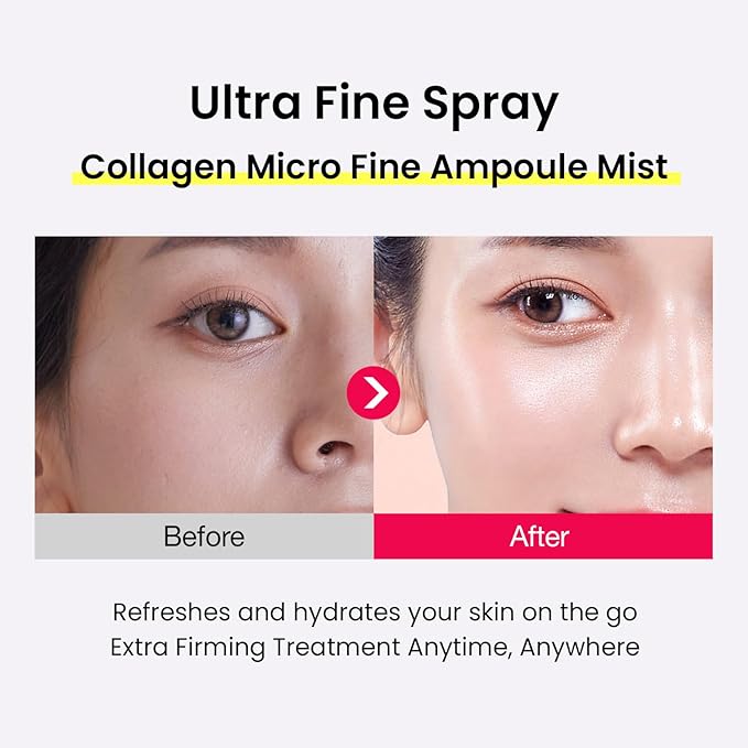 ULTRA COLLAGEN Glow Skin Duo Pack, Hydrating Ampoule Mist & Steam Cream Set, Retinol, Deep Moisture Collagen & Niacinamide, Winter Skincare Gift for Dry Skin, K-Beauty Moisturizing Glow Kit