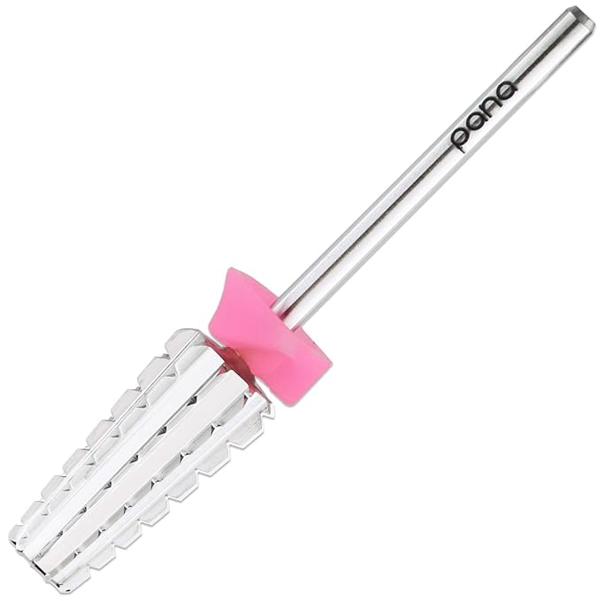 PANA 3/32" Shank 5-in-1 Nail Carbide Bit - (Triple Coarse - 3X Coarse Grit, Silver) - Two Way Rotate use for Both Left and Right Handed Fast remove Acrylic or Hard Gel Machine