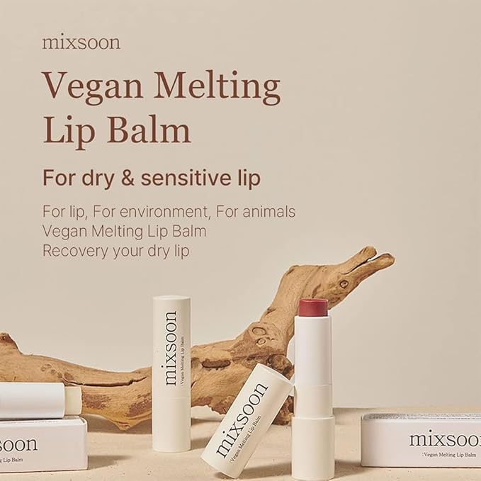 mixsoon Vegan Melting Lip Balm (Dry rose) 0.14 oz / 4.1g