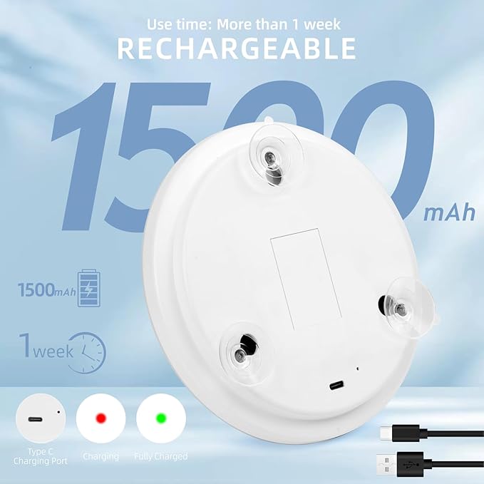 30x Magnifying Mirror With Light, Rechargeable 3 Color Modes Dimming Large 6'' Lighted With Suction Cups, Travel Makeup Magnification With Tweezers & Scissors