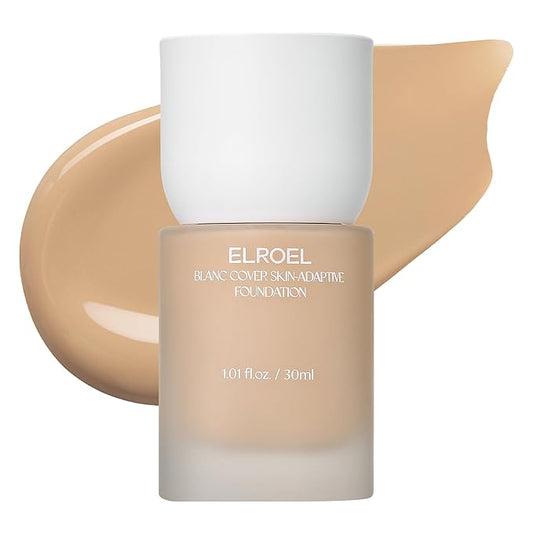 Blanc Cover Skin Foundation - K-Beauty Skincare Liquid Foundation Makeup with Panax Ginseng, Niacinamide & Collagen - Lightweight, Buildable 24HR Hydrating Wear 1.01 Fl Oz (#310)