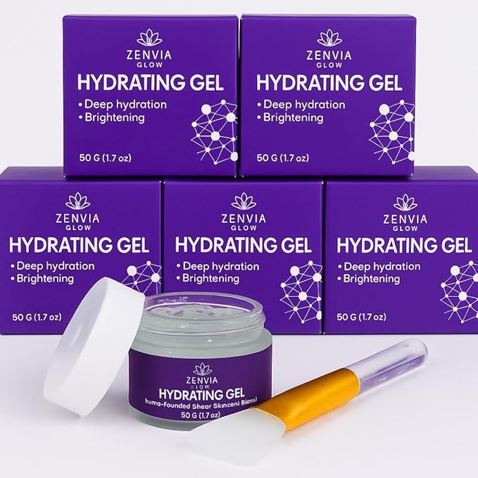 Gel Moisturizer for Face – Aloe Vera Gel for Face, Hydrating Gel Moisturizer, Face Cream Sensitive Skin, Oil-Free, Niacinamide & Vitamin E, Brightening & Soothing, Primer Friendly, 50 gram