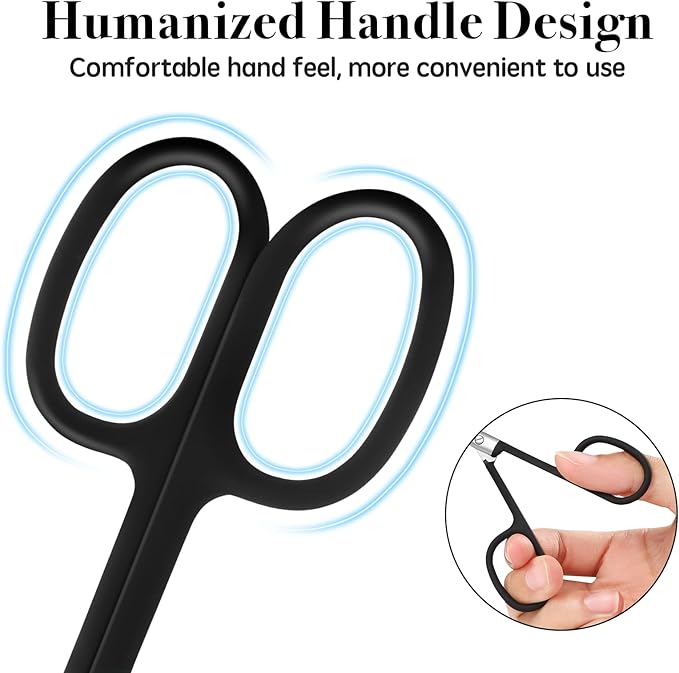 Nose Hair Trimmer for Women and Men, Premium Grooming Scissors with Curved Tip Clippers for Facial Hair,Eyebrow, Nose Hair, Mustache, Beard, Eyelashes, Ear